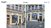 Zdjęcie pokazuje stan przed i po. Dostosowany szyld Stary Rynek
