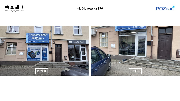 Zdjęcie pokazuje stan przed i po. Zdemontowane wyklejki_Głogowska 176