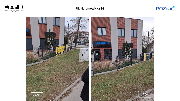 Zdjęcie pokazuje stan przed i po. Zdemontowany baner_Naramowicka 84