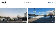 Zdjęcie pokazuje stan przed i po. Zdemontowany baner_Polanka