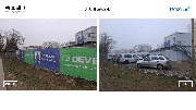 Zdjęcie pokazuje stan przed i po. Zdemontowany baner_Polanka 7