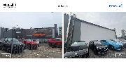 Zdjęcie przedstawiające stan przed i po. Zdemontowane banery ul. Kaliska